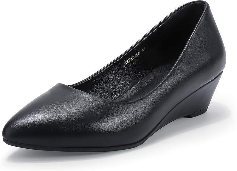 IDIFU Women's Dress Wedge Pumps for Wedding and Office Wear