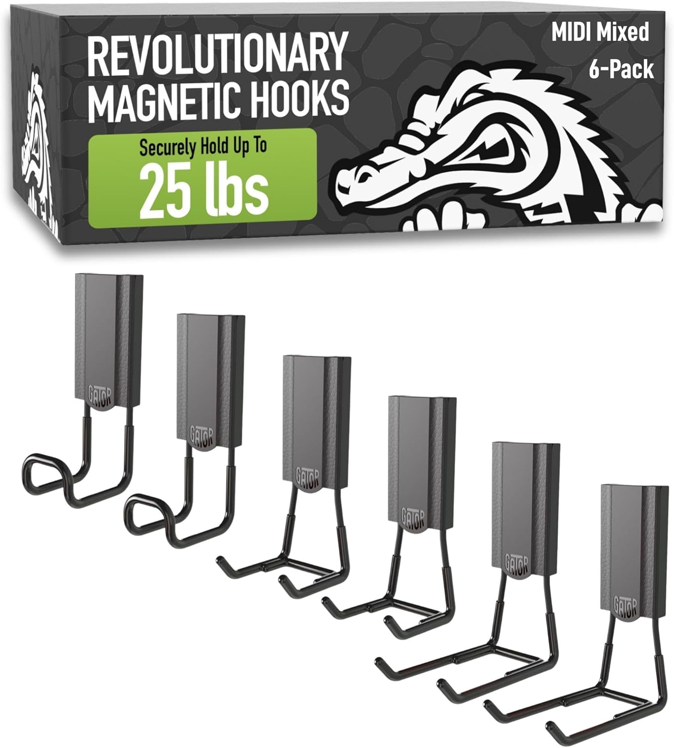 GATOR MAGNETICS Heavy Duty Magnetic Hooks for Steel Surfaces