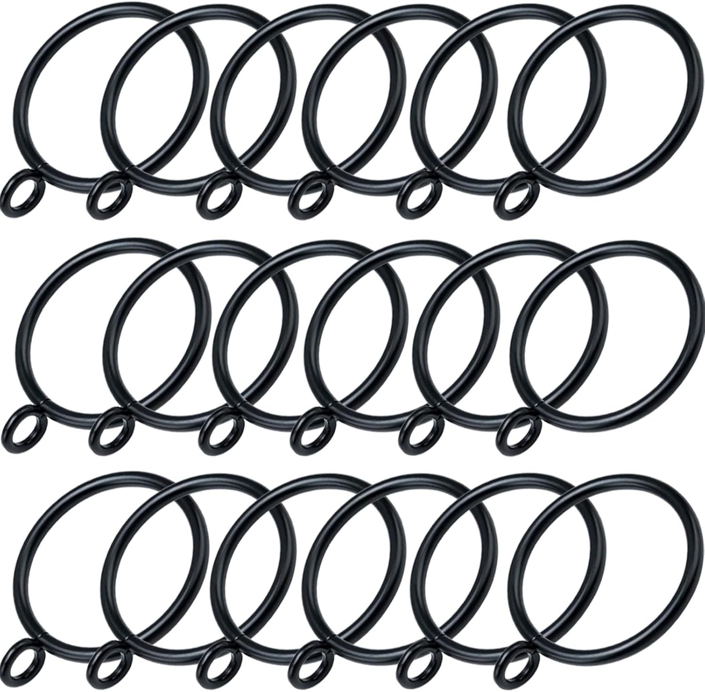 Upgrade Your Drapes: 18 Black Metal Clip Rings by Azmoncy