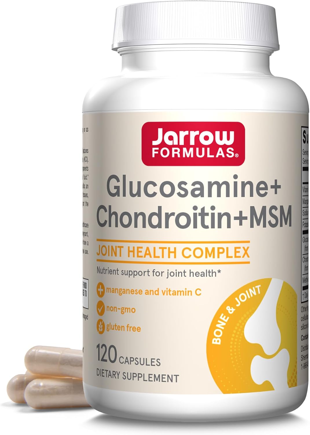 Jarrow Formulas Glucosamine Chondroitin MSM Capsules for Joints