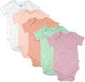 HonestBaby baby-girls 5-pack Short Sleeve Bodysuits - Soft Organic day