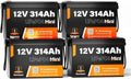 12V 314Ah LiFePO4 Lithium Battery 4 PACK - High-Cycle RV & Off-Grid