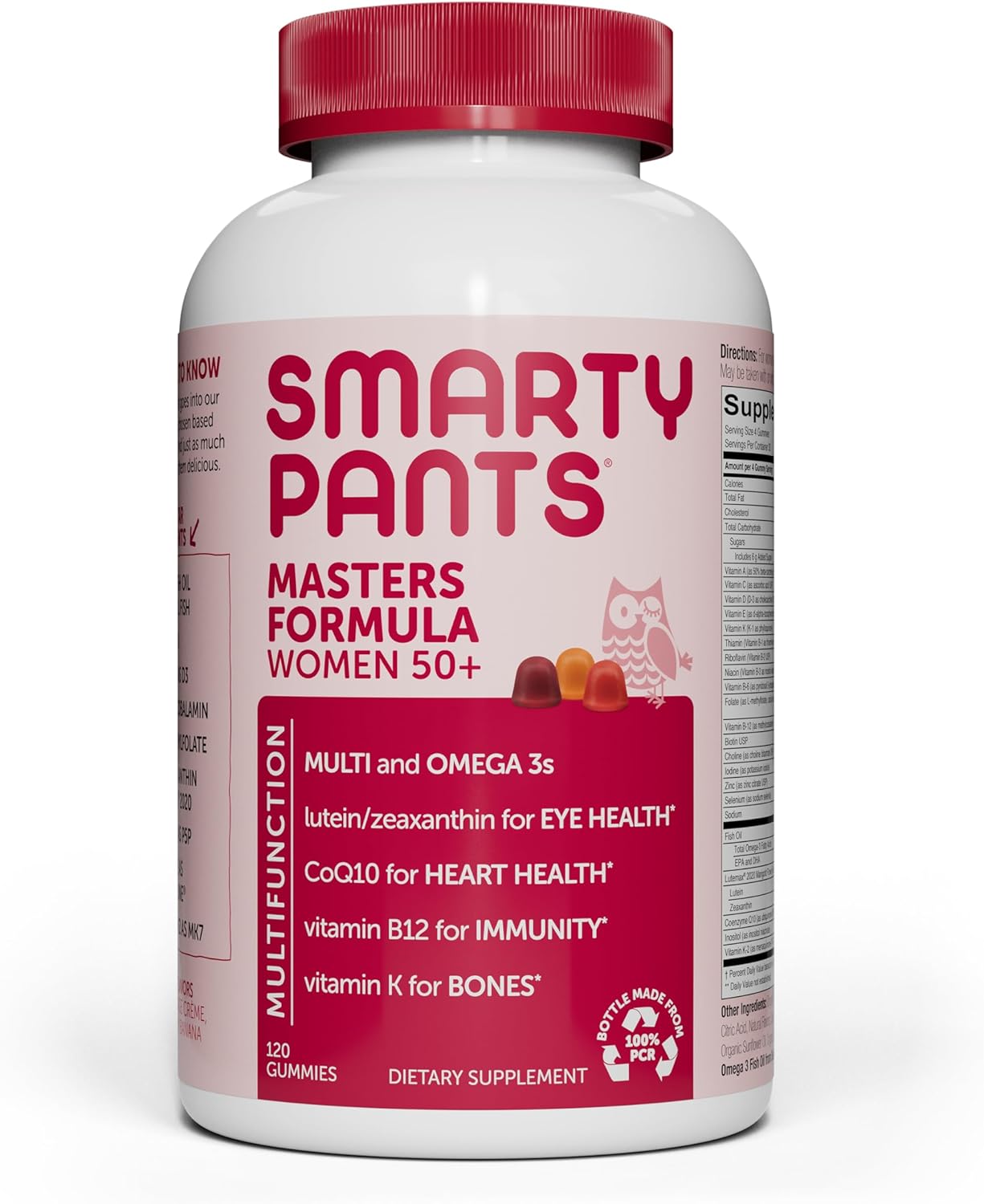 SmartyPants Multivitamin Gummy for Women 50+ with Omega 3