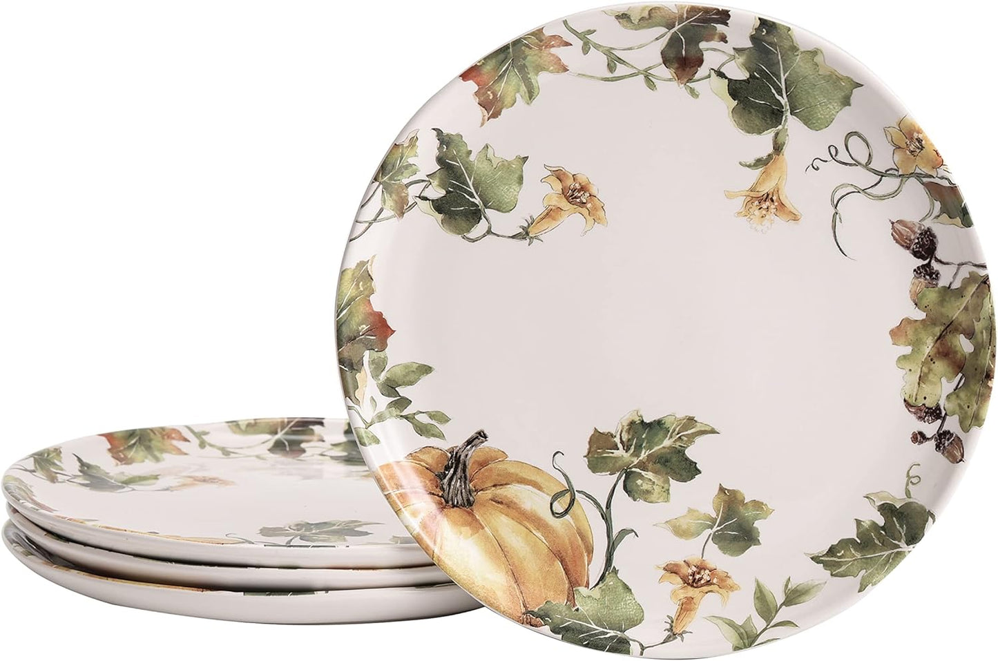 Bico Woodland Critters Dinner Plates Set of 4, 11 Inch Ceramic