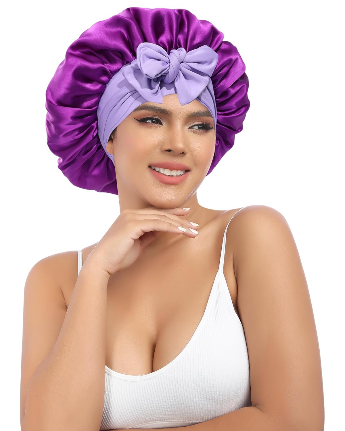 AWAYTR Silk Bonnet for Sleeping Women - 100% Mulberry Silk
