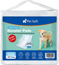 Pet Soft Dog Diaper Liners L-50ct - Extra Absorbent Leak-Proof Pads