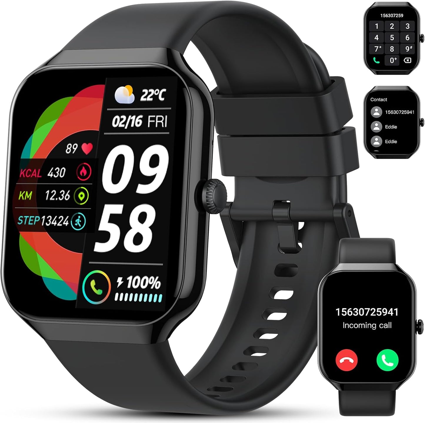 Smart Watch with Bluetooth Call and 110+ Sport Modes for All