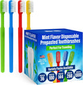 144 Prepasted Disposable Toothbrushes - Travel Ready Convenience