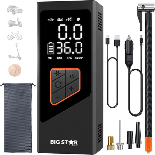 Fast Inflation Tire Pump - 150 PSI & 25000 mAh Portable Compressor
