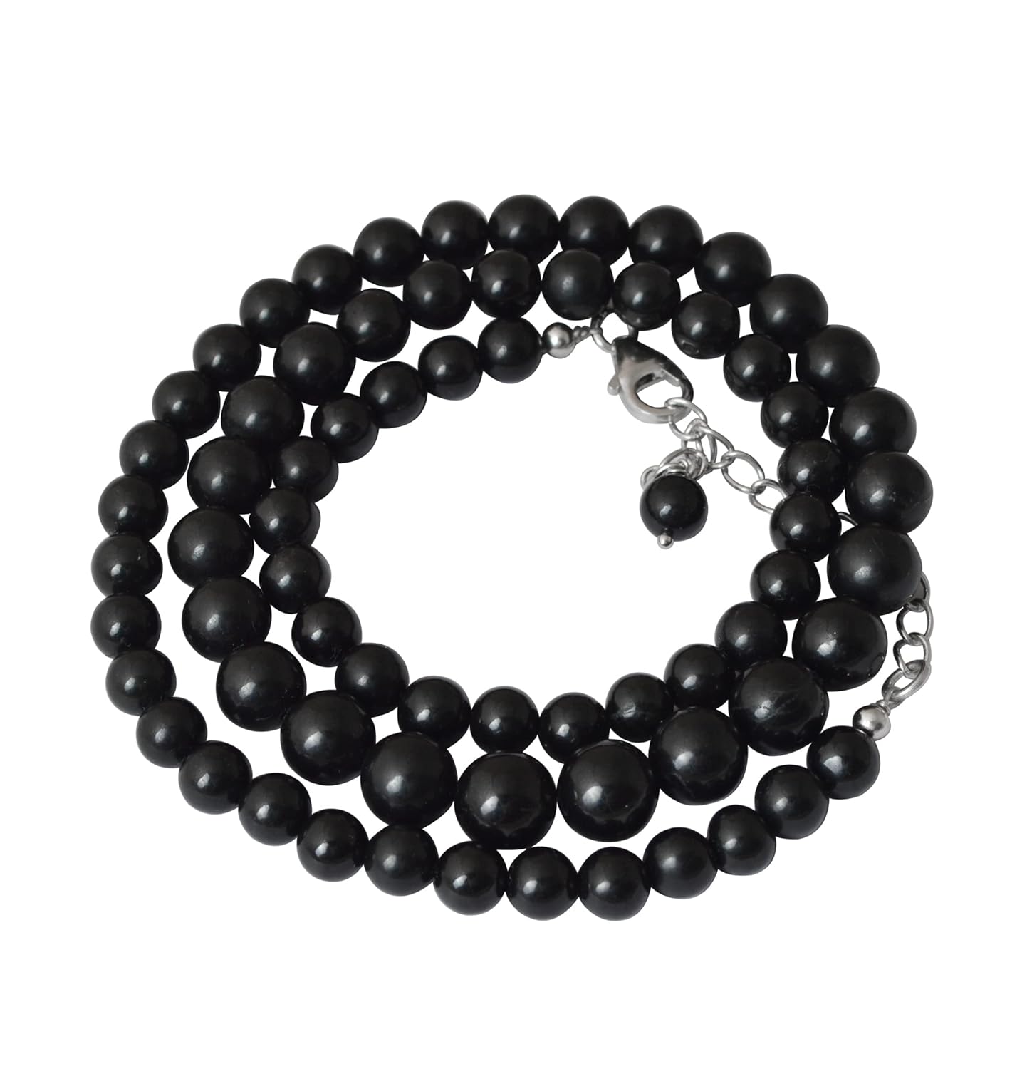 Black Jade Chakra Necklace - Energy Boost & Healing