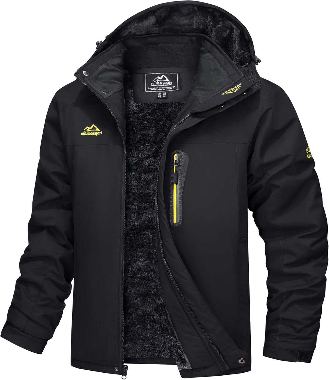 Water Resistant Snow Ski Jacket - Warm Fleece Lining