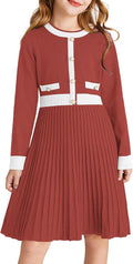 GRACE KARIN Girls Sweater Fall Dress Long Sleeve Knit A Line - Cozy 5