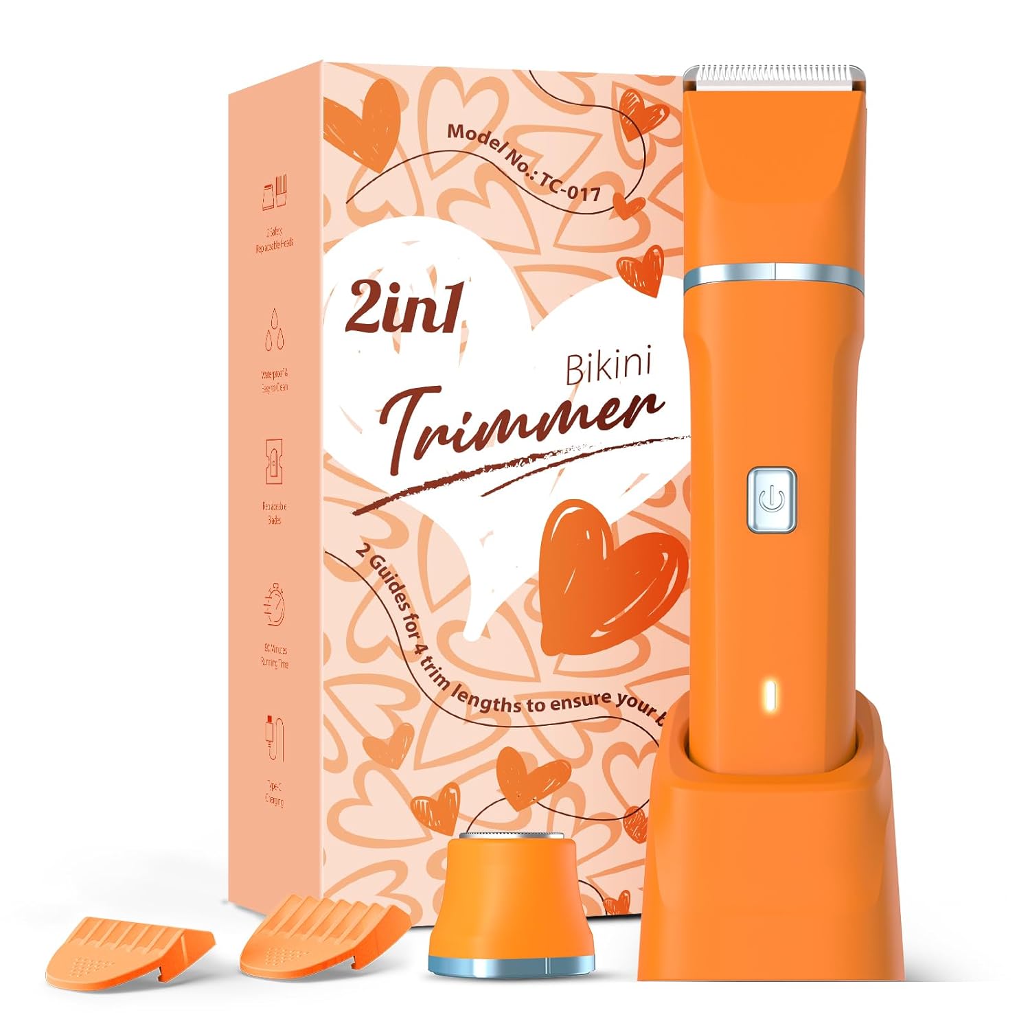 Facial Hair Removal for Women - Waterproof 2 in 1 Trimmer