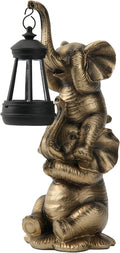 Elephant Statue Garden Decor Solar LED Lights - Funny Outdoor Accent