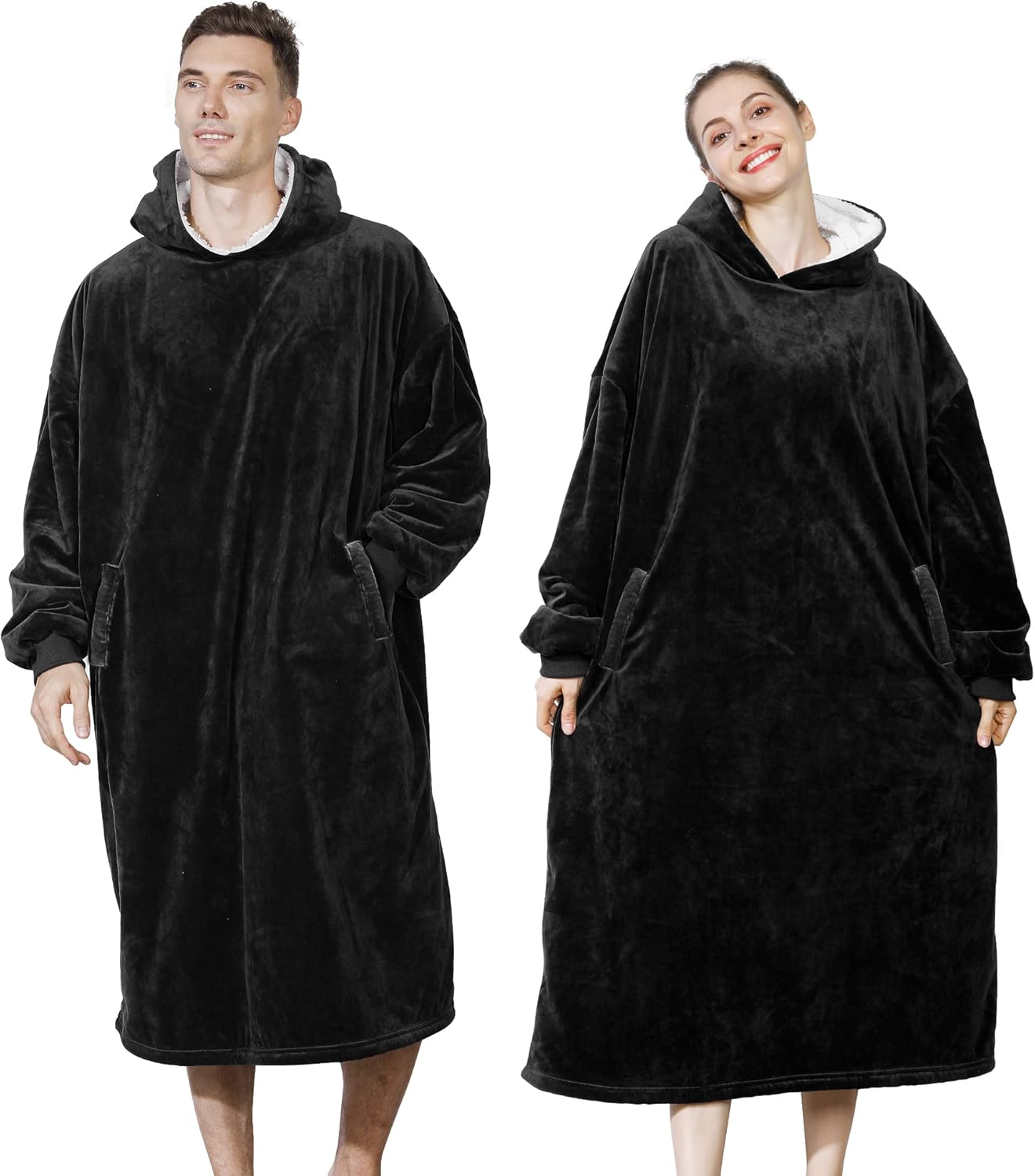 Oversized Sherpa Hooded Sweatshirt Blanket for All Ages