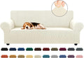 Stretch Sofa Cover Slipcover for 3 Cushion Couch 78-94in - Beige