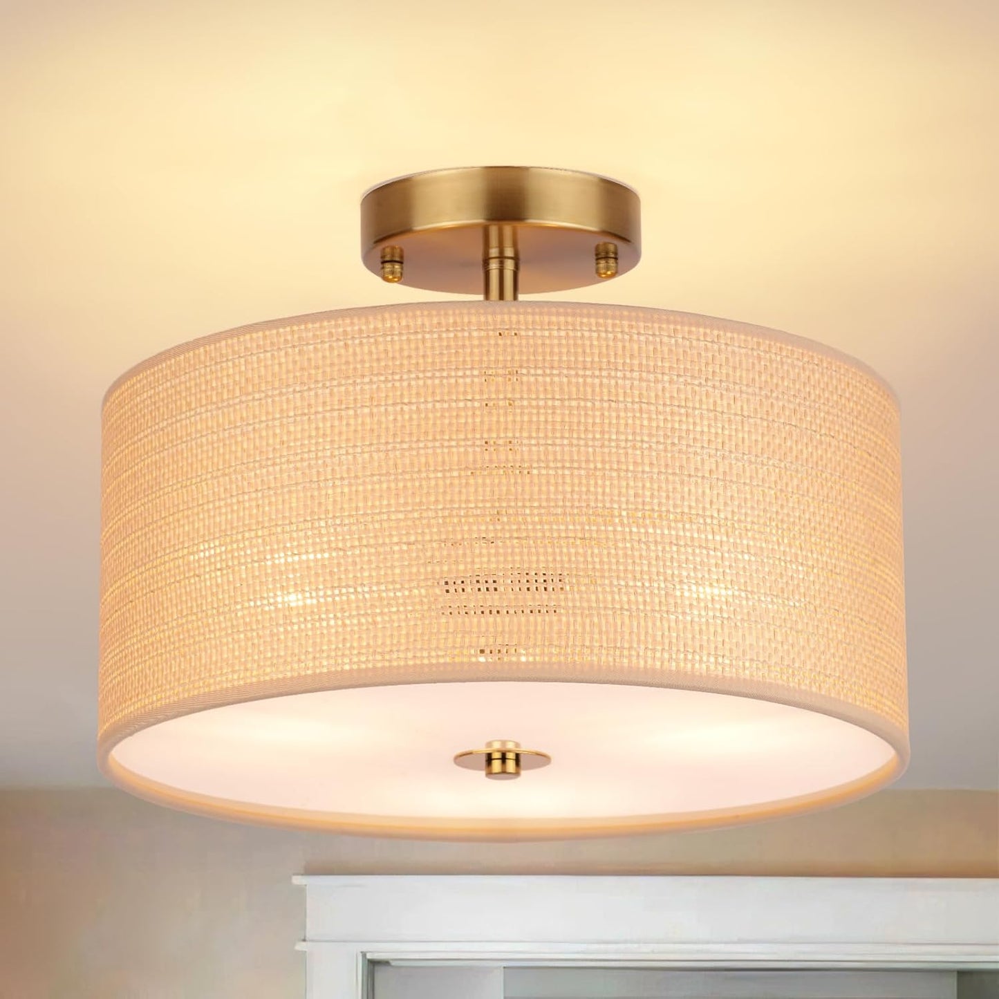 13 Boho Woven Rattan Ceiling Light Fixture for Stylish Spaces