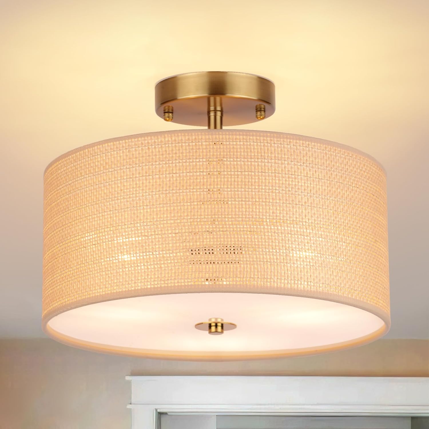 13 Boho Woven Rattan Ceiling Light Fixture for Stylish Spaces