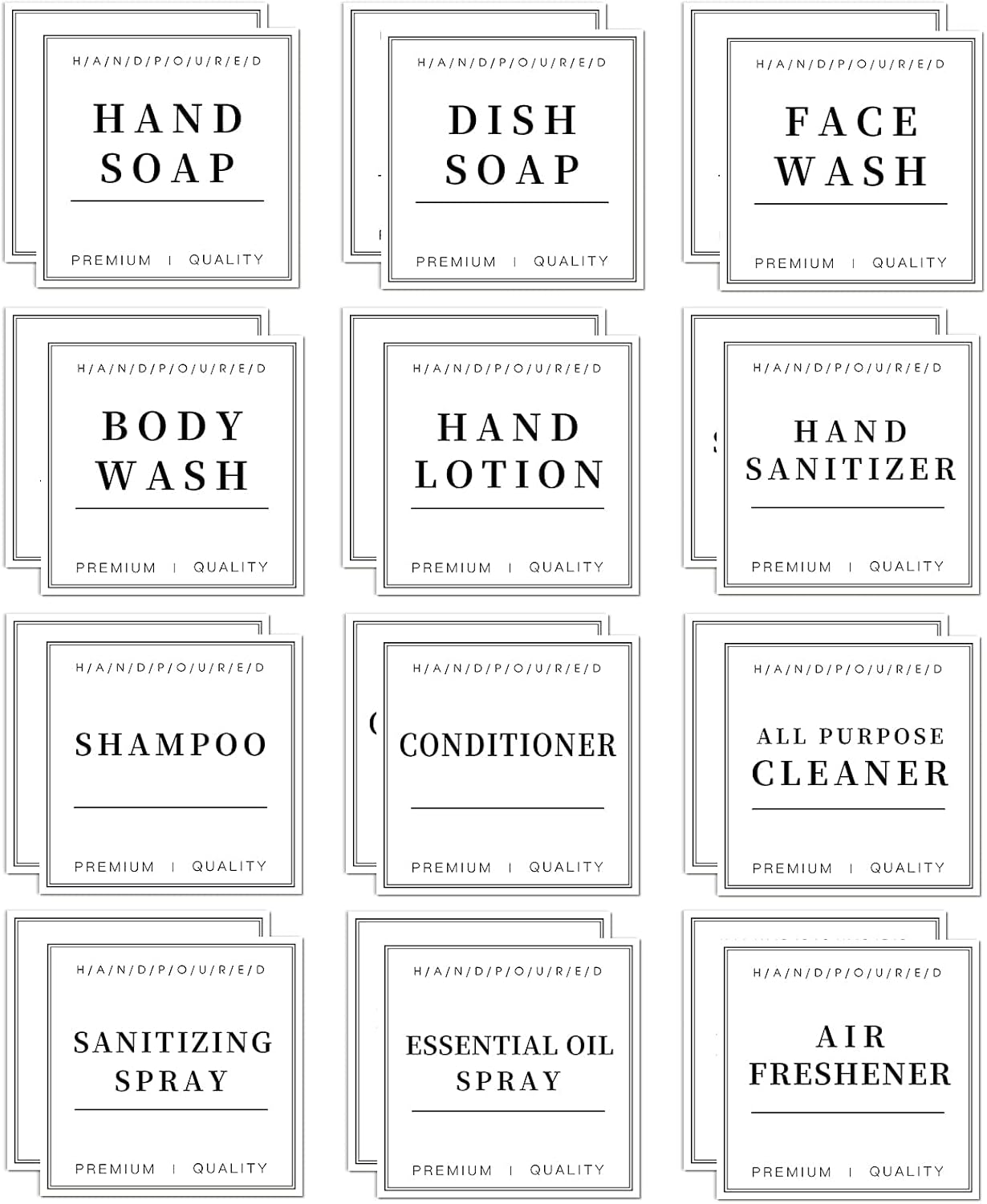 24 Pcs Waterproof Labels - Keep Bathroom Bottles Organized!