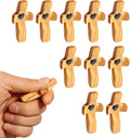 KyooteLfv Easter Day Wooden Pocket Cross - Healing Thumb Heart
