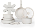 Country Kitchen Cookware Set Cream Rhombus - Removable Handle, Oven