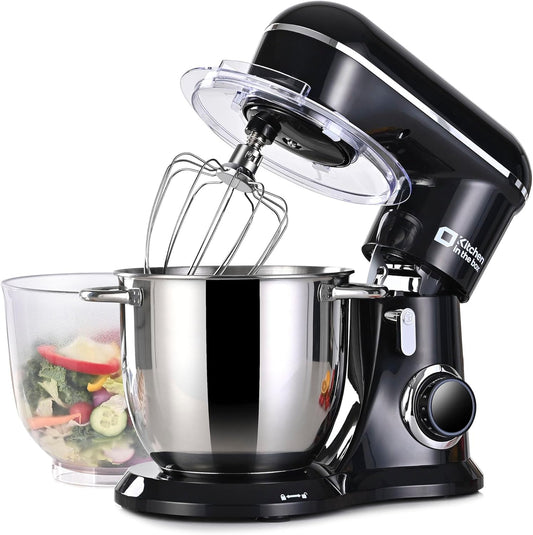 5QT Stand Mixer with Two Bowls and 10 Speeds for Baking