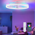 RGB Ceiling Fans with Lights 20 in Fandelier - Low Profile LED