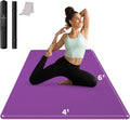 CAMBIVO Large Yoga Mat 6ftx4ft - Extra Wide Thick TPE Exercise Mat