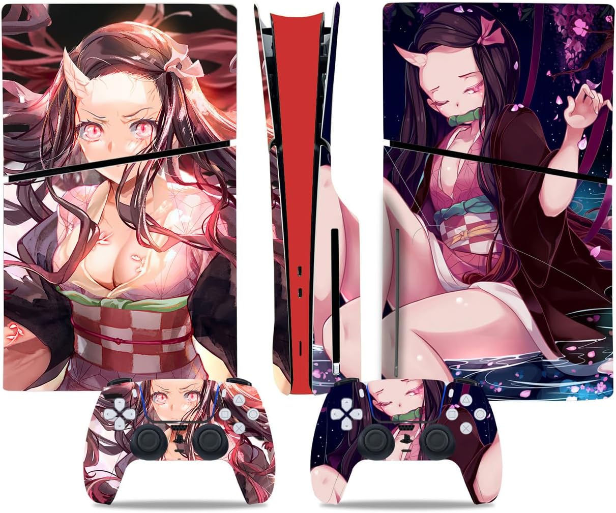Anime Nezuko Kamado PS5 Skin Set | Matte Vinyl Decals | TANOKAY