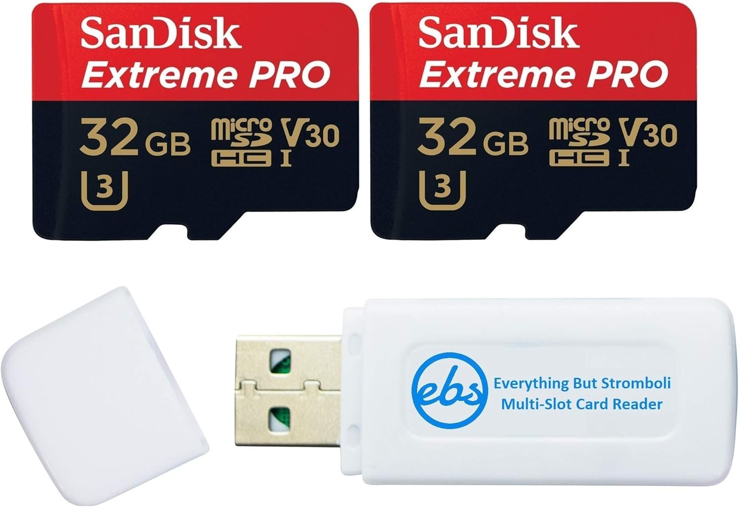 GoPro Hero 9 Bundle: SanDisk 32GB MicroSD (2 Pack) + Reader