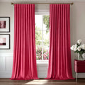 MIULEE Hot Pink Velvet Curtains for Luxury Room Darkening