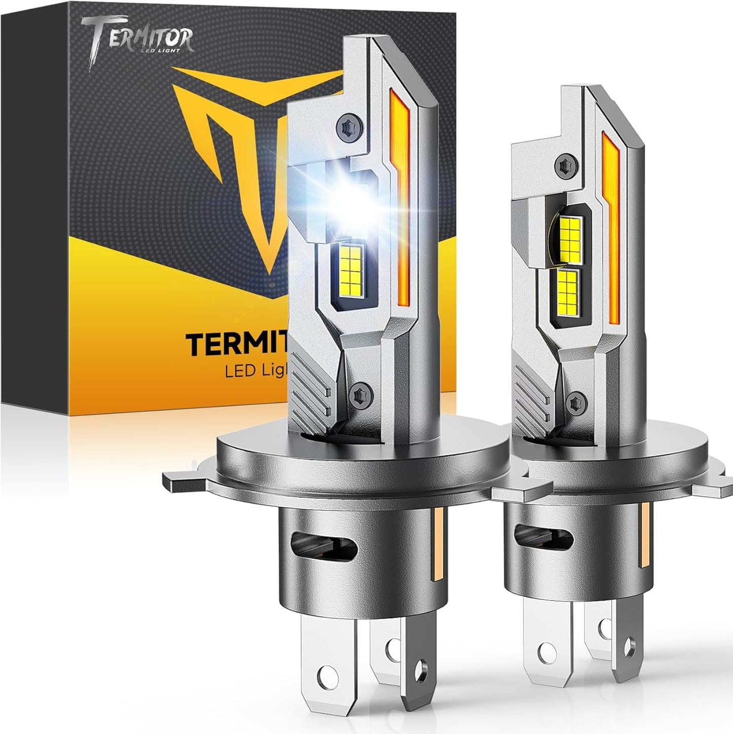 Termitor H4/9003/HB2 Light Bulbs: Ultra Brighter 6500K Cool White
