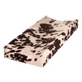 Western Cowboy Changing Pad Cover Super Soft Brown Cowhide - Cozy Fit