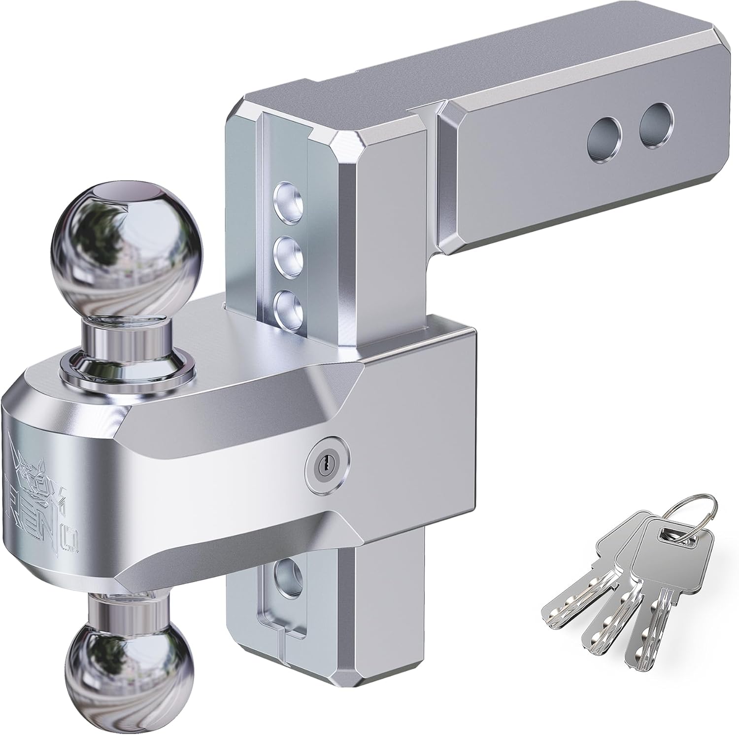 RENO Adjustable Trailer Hitch with 6 inch Rise Drop for Towing