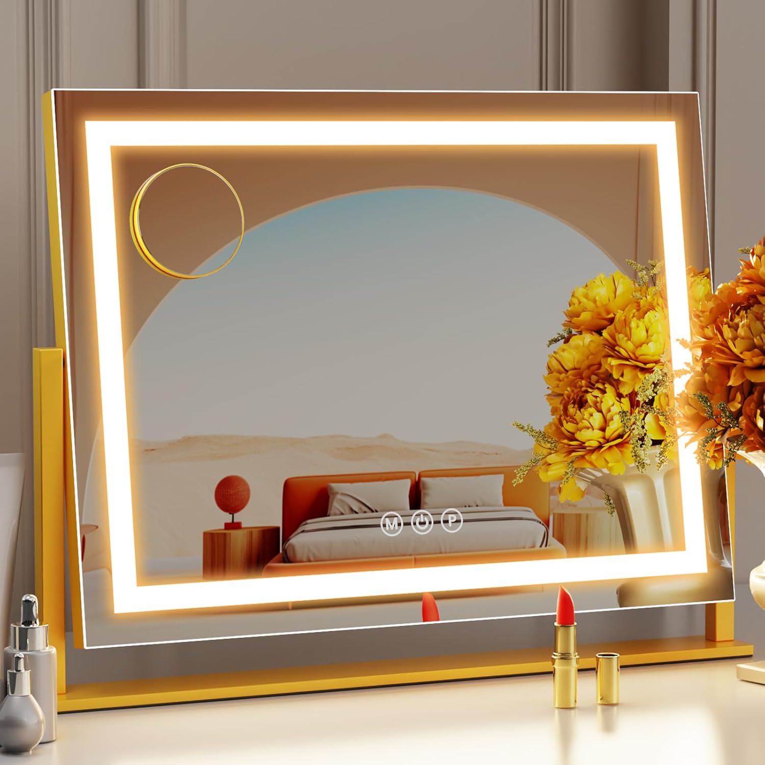 Lighted Makeup Mirror with 120 LED Lights and 360 Rotation