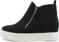 Women's Hidden Wedge Sole Booties - Stylish Casual Ankle Heels