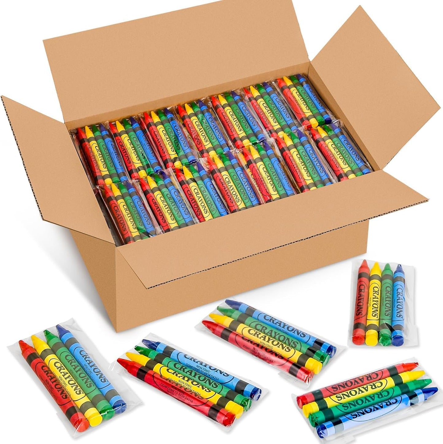 250 Sets of Mini Crayons for Kids - Perfect for Parties & Travel