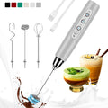Rechargeable Handheld Milk Frother - 3 Whisks, No Stand