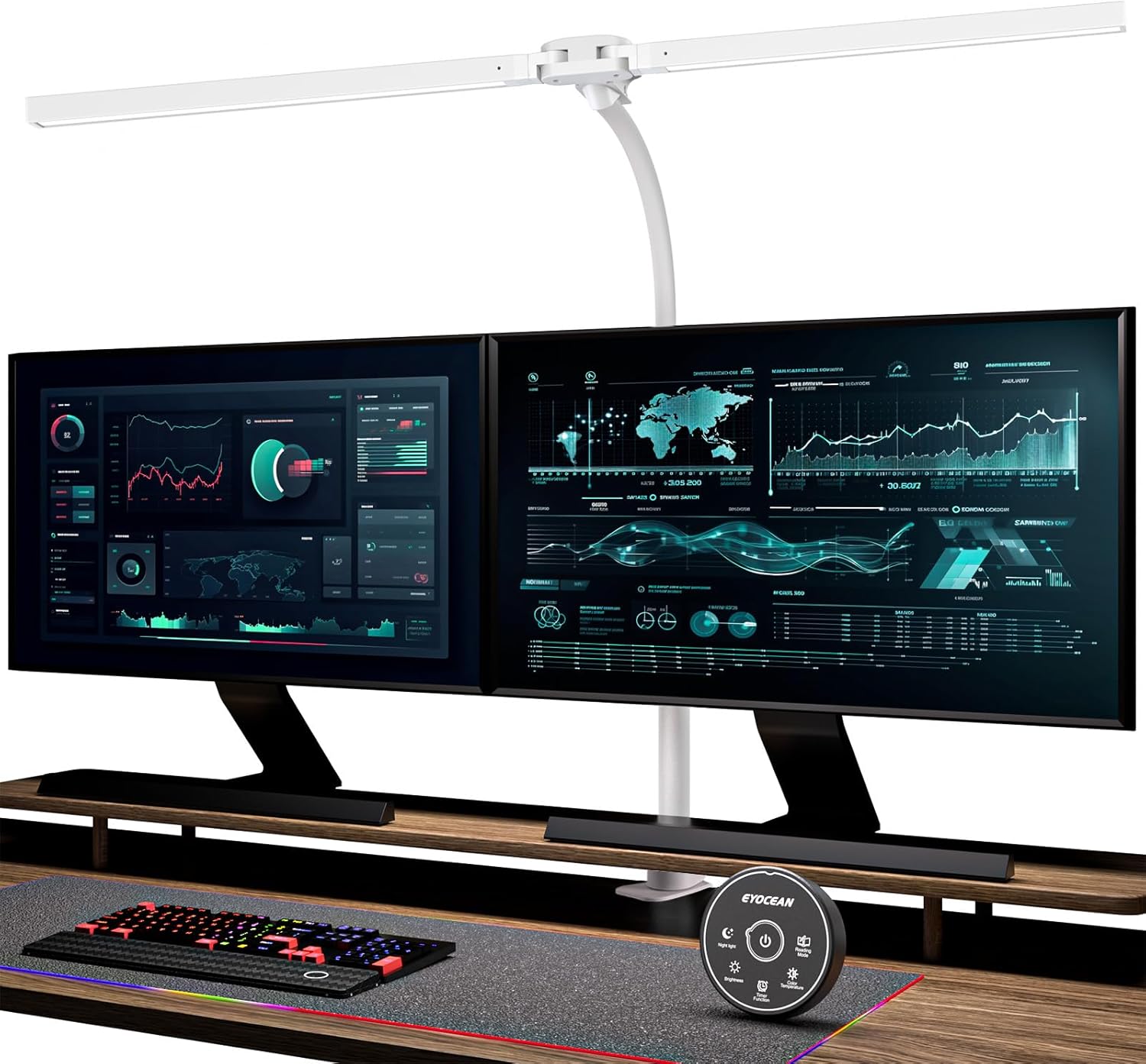 Remote Control LED Clamp Desk Lamp - Brightest, Dimmable!