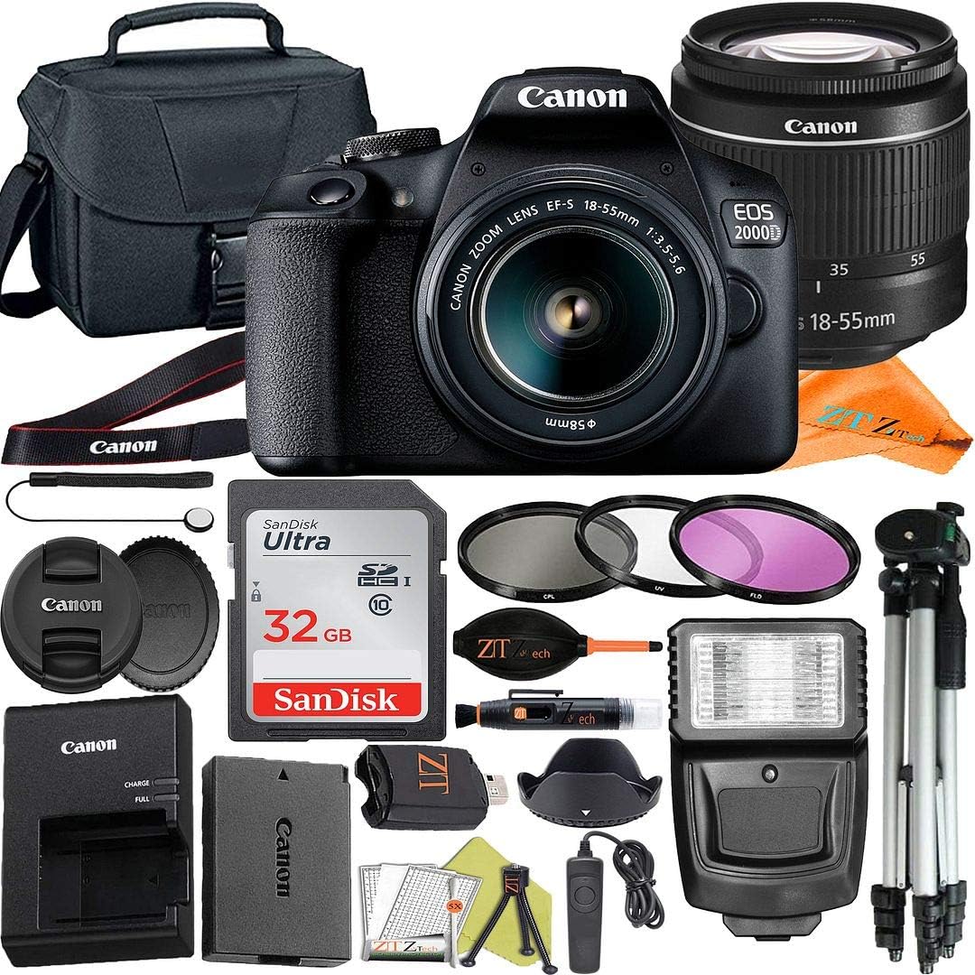 Canon EOS 2000D Rebel T7 Digital SLR Camera Bundle Review