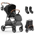 Air Lux Baby Stroller Meteorite - Carbon Fiber, One-Hand Fold