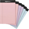 Narrow Ruled 5x8 Lined Writing Note Pads 6-Pack - Color Coded Pads