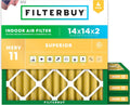 Filterbuy 14x14x2 Air Filter MERV 11 Superior Pet & Allergy Defense