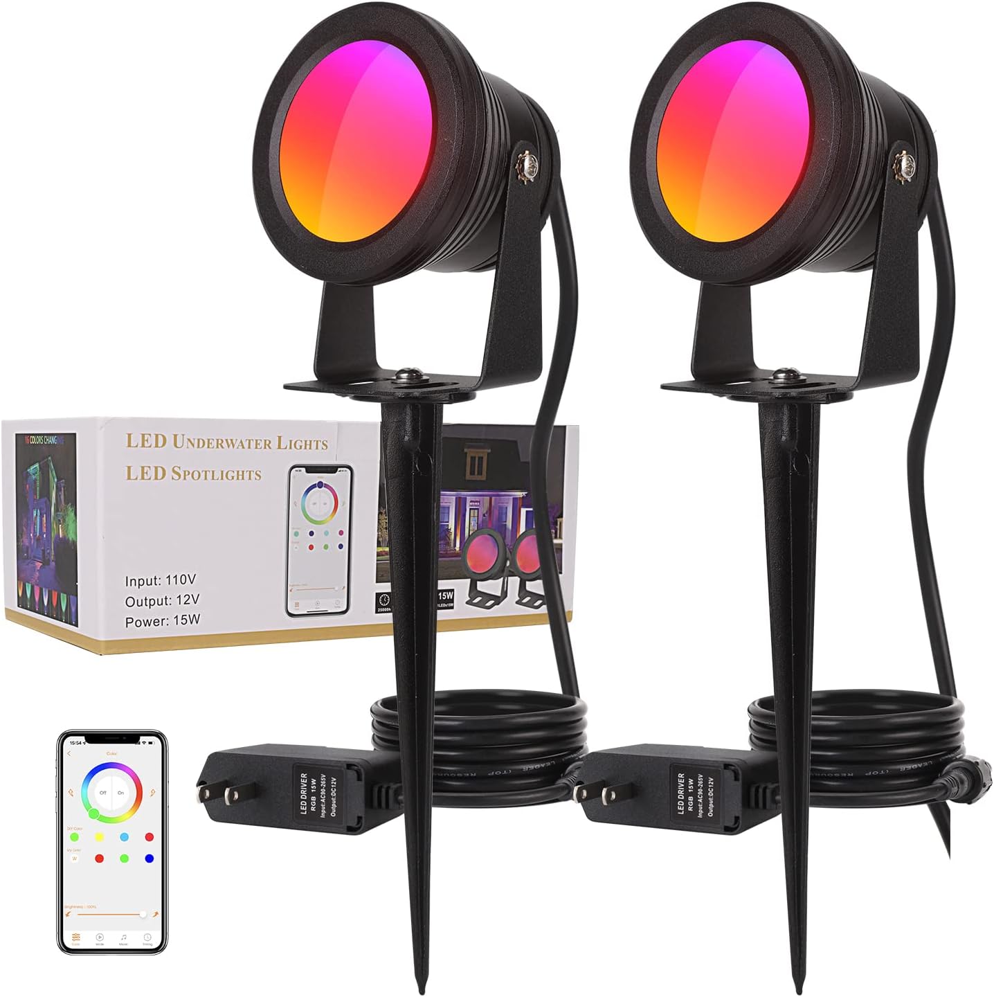 Smart Outdoor Lights by RUICAIKUN: Dimmable & Colorful