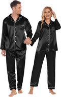 Ekouaer Couples Matching Satin Pajama Set - Soft Long Sleeve PJs