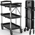 Foldable Utility Cart on Wheels 350 lbs Capacity - Compact Folding