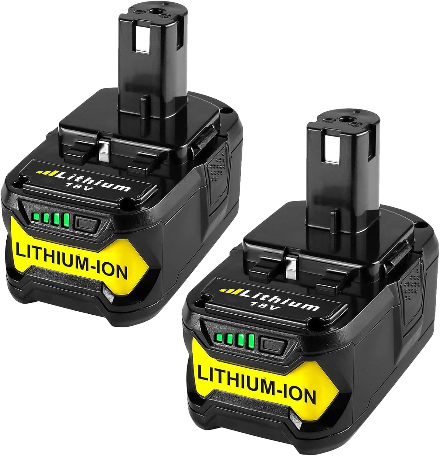 2-Pack 8.0Ah High Capacity Replacement for Ryobi 18V Battery