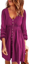BTFBM Casual Fall Dresses for Women with Long Sleeves