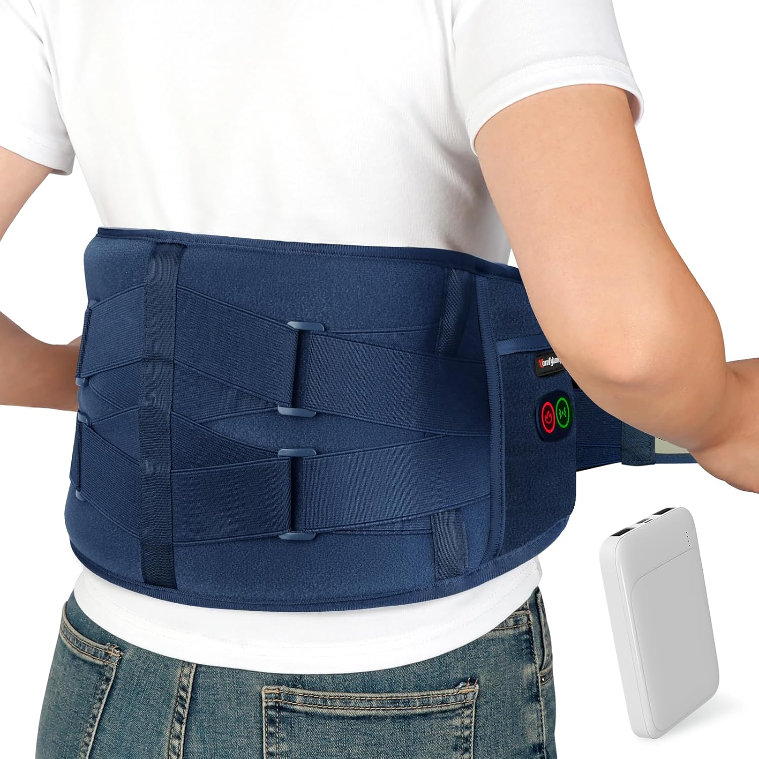 Portable Heating Pad with Massager - Pain Relief On-The-Go!