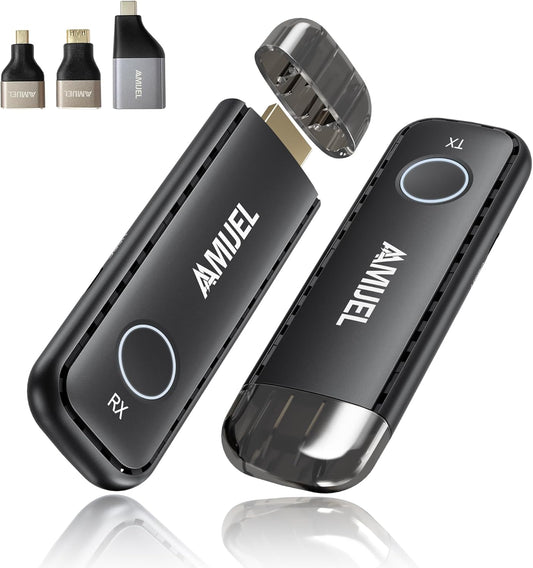 Wireless HDMI Extender Set, 98FT Range, Plug & Play, 3 Adapters, Streaming Bliss!